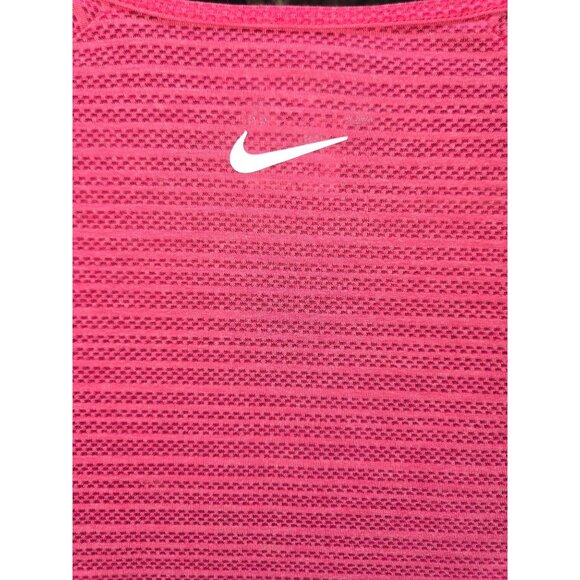 Nike Womens Pink Dri-Fit Mesh Tshirt Medium - Picture 7 of 9